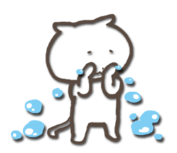 white kitty-cat sticker #4832242