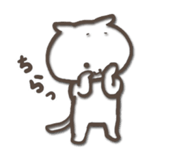 white kitty-cat sticker #4832243