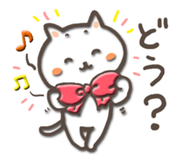 white kitty-cat sticker #4832248