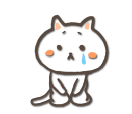 white kitty-cat sticker #4832252