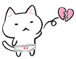 Cat underwear to live in love sticker #4832709
