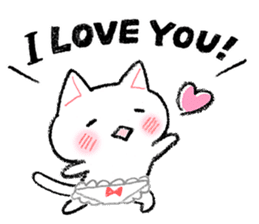 Cat underwear to live in love sticker #4832728