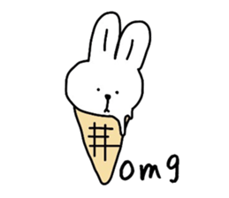 Happy rabbit. sticker #4832976