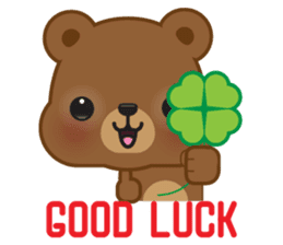 Coffee bear special greetings sticker #4833104