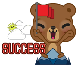 Coffee bear special greetings sticker #4833105