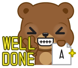Coffee bear special greetings sticker #4833106