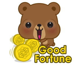 Coffee bear special greetings sticker #4833108