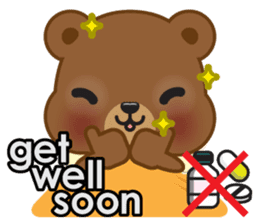 Coffee bear special greetings sticker #4833110