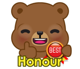 Coffee bear special greetings sticker #4833111