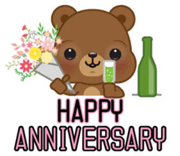 Coffee bear special greetings sticker #4833119