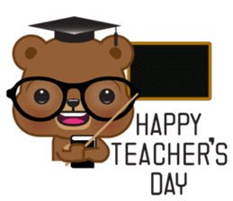 Coffee bear special greetings sticker #4833126