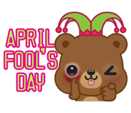 Coffee bear special greetings sticker #4833139