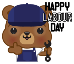 Coffee bear special greetings sticker #4833140