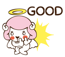 woolly angel sticker #4835053