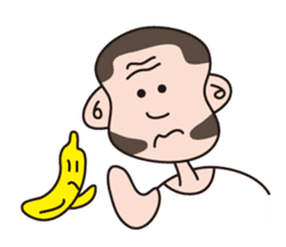 Monkey Guy & his friend, Mr. Banana sticker #4835104