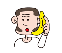 Monkey Guy & his friend, Mr. Banana sticker #4835105