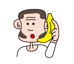 Monkey Guy & his friend, Mr. Banana sticker #4835105