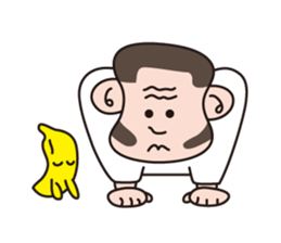 Monkey Guy & his friend, Mr. Banana sticker #4835107