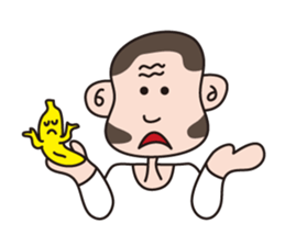 Monkey Guy & his friend, Mr. Banana sticker #4835108