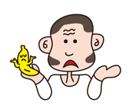 Monkey Guy & his friend, Mr. Banana sticker #4835108