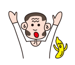 Monkey Guy & his friend, Mr. Banana sticker #4835109