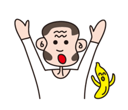 Monkey Guy & his friend, Mr. Banana sticker #4835109