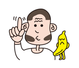 Monkey Guy & his friend, Mr. Banana sticker #4835110