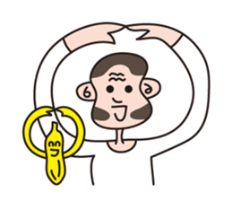 Monkey Guy & his friend, Mr. Banana sticker #4835112