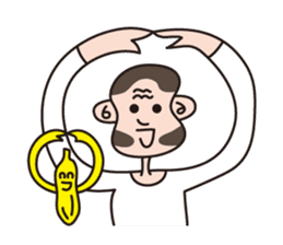 Monkey Guy & his friend, Mr. Banana sticker #4835112