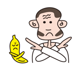 Monkey Guy & his friend, Mr. Banana sticker #4835113