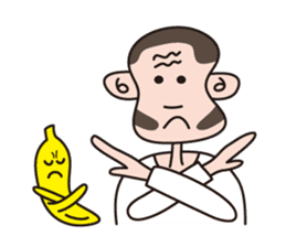 Monkey Guy & his friend, Mr. Banana sticker #4835113