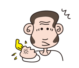 Monkey Guy & his friend, Mr. Banana sticker #4835114