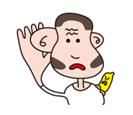 Monkey Guy & his friend, Mr. Banana sticker #4835116