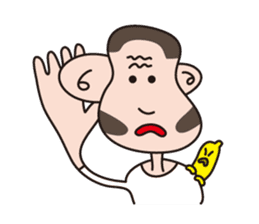 Monkey Guy & his friend, Mr. Banana sticker #4835116