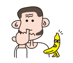 Monkey Guy & his friend, Mr. Banana sticker #4835117