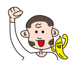 Monkey Guy & his friend, Mr. Banana sticker #4835119