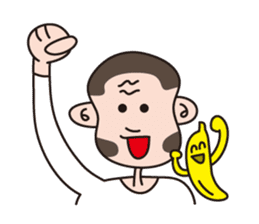 Monkey Guy & his friend, Mr. Banana sticker #4835119