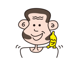 Monkey Guy & his friend, Mr. Banana sticker #4835123