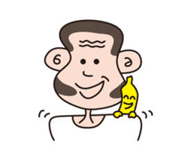 Monkey Guy & his friend, Mr. Banana sticker #4835123