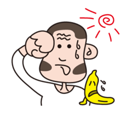 Monkey Guy & his friend, Mr. Banana sticker #4835125