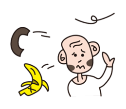 Monkey Guy & his friend, Mr. Banana sticker #4835126
