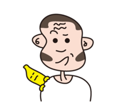 Monkey Guy & his friend, Mr. Banana sticker #4835128