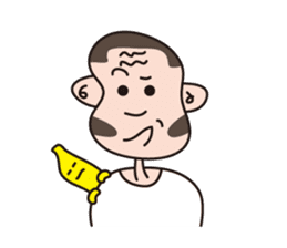 Monkey Guy & his friend, Mr. Banana sticker #4835128