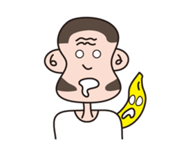 Monkey Guy & his friend, Mr. Banana sticker #4835132