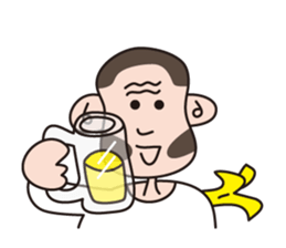 Monkey Guy & his friend, Mr. Banana sticker #4835134