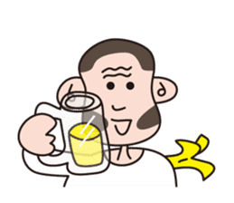 Monkey Guy & his friend, Mr. Banana sticker #4835134