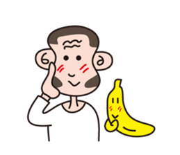 Monkey Guy & his friend, Mr. Banana sticker #4835136