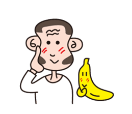 Monkey Guy & his friend, Mr. Banana sticker #4835136