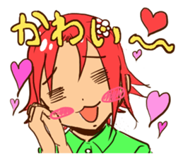 Short hair sisters sticker #4836072