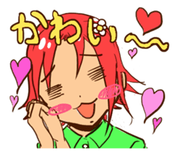 Short hair sisters sticker #4836072